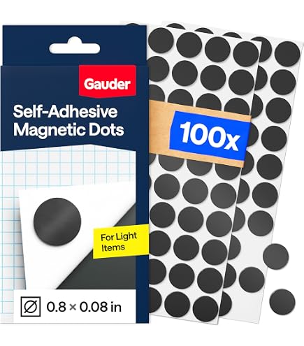 100 Plaquettes Magnétiques Rondes Autocollantes 20mm - Métal Pour étagère Tonie, Rangement, Organisation - 3