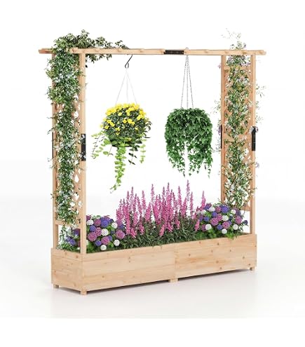 Larisa Blumen Kasten mit Rankgitter 175cm (120x40) : Amazon.de: Garten
