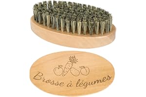 AUGSUN 2Pcs Brosse à Légumes, Brosses à Récurer pour Plats Fruits et Légumes, Brosse de Nettoyage pour Cuisine Jardin et Ménage