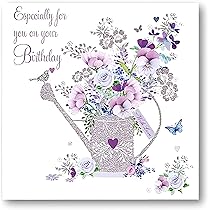 Nigel Quiney Birthday Card For Granddaughter - Floral Balloon And - View #2