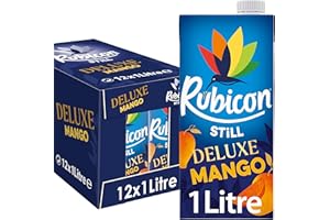 Rubicon Still 12 Pack Deluxe Mango Juice Drink, Made with Handpicked Alphonso Mangoes for an Authentic and Delicious Flavor - 12 x 1L Cartons