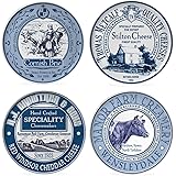 Set di 4 Vintage Cheese Piastre