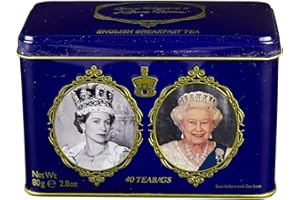 New English Teas Queen Boîte de 40 sachets de thé de la reine Elizabeth II, 80 g