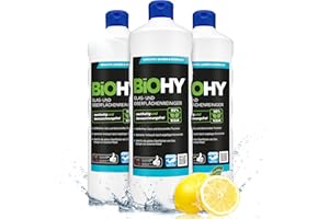 BiOHY Nettoyant Multi Surfaces (3 x 1l Bouteille) | Nettoyant concentré pour Verre | Nettoyant Universel | Nettoyant Organique Professionnel (Oberflächenreiniger)