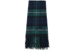 Clans of Scotland - Sciarpa scozzese in pura lana d'agnello scozzese scozzese - 100% lana - Sciarpa in pura lana tartan - perfetta per uomini e donne - 30,5 x 152,4 cm
