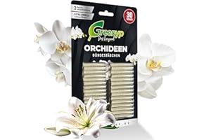 Greenyp 30x Orchideen Düngestäbchen für alle Zimmerpflanzen I Universal NPK Orchideendünger für kraftvolle Blüten I Langzeitdünger mit Extra Eisen und 3 Monate Düngekraft.