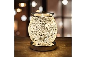 NATURAL SOURCES Stunning Electric Oil Burner, Wax Melt Burners for Wax Melts Scented (on/off switch) - Now with LED light & Hot Plate as per UK Safety Standards - Wax Warmer use with Wax Melts, essential oils