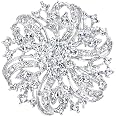 SPILLA CHRISTIAN DIOR GROS 1962 Vintage Grande Fiore Intrecciato