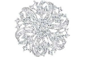 EVER FAITH® Bouquet de Fleur Fantaisiste Claire Cristal Autrichien Broche Pin