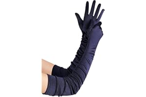 BABEYOND Guantes de satén para mujer, guantes de codo, guantes flapper, accesorios de los años 20, para fiestas de Gran Gatsby, visitas a óperas, bailes, fiestas de cumpleaños