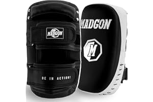MADGON Kick Pads with High-Grade Padding for Optimal Impact Absorption - Long Life Boxing Pads for Martial Arts, MMA, Kickboxing & Boxing - Ideal Fit Kick Shields!