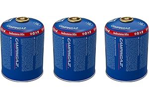 Campingaz CV 470 Plus Pack de 3 Cartouches gaz Toutes Saisons, Cartouche à Valve avec Technologie Easy Clic Plus, adaptée aux Campingaz réchauds ou barbecues Camping, 450g de Butane/Propane (85/15)