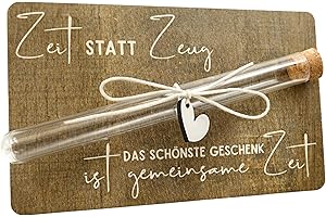 Voucher Card, ‘Zeit statt Zeug’, Gift Voucher for Time Together, Money Packaging, Gift Box, Gift Voucher Packaging [German Language]