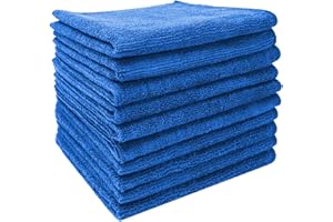 ‎SBS SBS Microfibre Cloths Pack of 10 | 30 x 30 cm | Blue | Washable | for Household, Car, Motorcycle etc. | Cleaning Cloths | Polishing Cloths | Household Cloths | Dust Cloth
