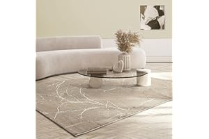 the carpet Mila tappeto moderno per il soggiorno, elegante tappeto lucido a pelo corto per il soggiorno in beige con motivo a fulmini in oro, beige, 160 x 230 cm