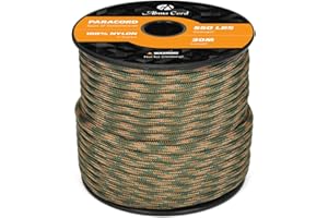 Abma Cord Paracord 550 4mm Nylon Rope Type III 7 Strands Parachute Cord - Max. 250kg (550lbs) - Military Camo Series