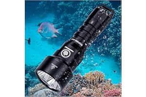 77OUTDOOR Sofirn SD09 Diving Flashlight 3400 High Lumens, Scuba Dive Light Super Bright LED Underwater Light with Rechargeable Power, IPX8 Waterproof Submersible Torch (SD09)