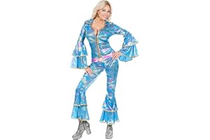 W WIDMANN MILANO Party Fashion - Kostüm 70er Jahre Disco Style, Overall, Dancing Queen, Einteiler, Bad Taste Outfit, Schlagermove