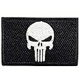 Toppe Ricamata Punisher Patch Militari Toppa da Cucire Ferro per Zaini Giubbotti Vestiti Jeans Toppe Termoadesiva Distintivo