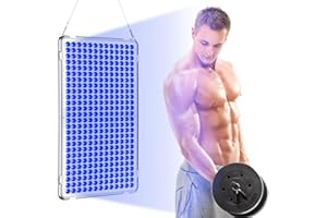 HOAKYA Lámparas de Bronceado, 48W Solárium para el Hogar, Lámpara Bronceadora Plegable Portátil con Protección Ocular, Lámpara de Bronceado con 338 LED para Cara y Cuerpo