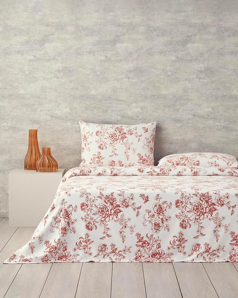 English Home Rosey Violen Tek Kişilik Pike Takımı Turuncu