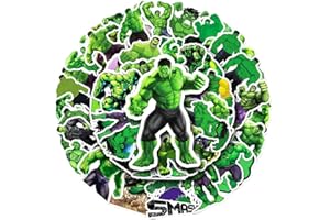 MIZT Pegatinas Hulk, 50 Piezas Calcomanías de Moda Estética Portátil para Niños, Adolescentes, Niñas, Mujeres Que Enseñan Pegatinas de Vinilo, Decorar para Botella de Agua, Equipaje