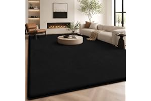 Homaxy Modern vardagsrumsmatta, 240 x 340 cm, fluffig, modern matta, rund, mjuk, tvättbar, halkfri undersida, kort lugg, extr