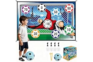 JDKJAG Football Target Game, Sticky Football Games, Indoor Footballs Games, Footballs Ball Game Set for Kids, with 150*100cm Foldable Flannel Goall, Soft Balls, Christmas Birthday Gift for Boys Girls (A)