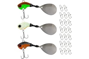 ‎NASTY BAIT Jig Spinner 22g/ Raubfischköder/extra großes, poliertes Spinnerblatt/aktive Modelle/Mustad Karbonstahl Haken/Länge 8cm für Barsch, Hecht, Rapfen, Zander und Wels