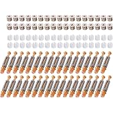 LOOTICH Eccentrics Kit &Oslash;14.7mm with M6x41mm Bolts and M6 Nuts for Grey Cabinet Furniture Connection Accessories (34 Sets)