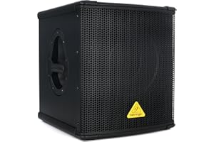 Behringer B1200D-PRO Caisson de Basse de Sono Actif Haute Performance Woofer 12 pouces 500 Watts avec Crossover Stéréo Intégré