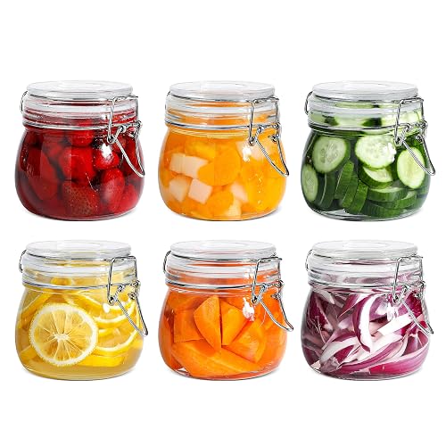 ComSaf 6× Einmachgläser 500 ml, Bügelverschluss