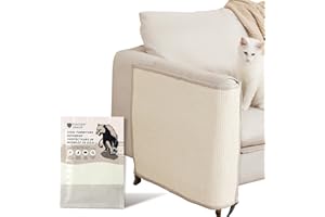 Panther Armor Tappeto Tiragraffi per Gatti Divano - Tappetino Gatto Antigraffio - Tiragraffi Angolare per Bracciolo da Divano (Beige)