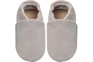 IceUnicorn Chausson Bebe Chaussons Cuir Bébé Cuir Souple Antidérapantes Chaussures Premiers Pas Garçon Fille