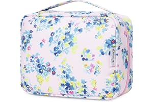 NARWEY Neceser Colgante Bolsa de Aseo Viaje Maquillaje Organizador Mujer Niñas (Flor Rosa)