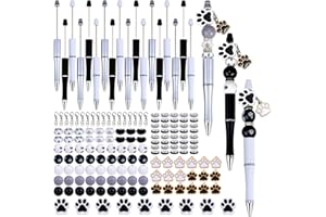 WEWAYSMILE 18 Stöcke DIY Kugelschreiber,Kugelschreiber mit Schwarzer Tinte,DIY Schwarzer Kugelschreiber,Geeignet für Büro,Schule, Schreibwaren,Kugelschreiber,Geschenkset (Welpe)