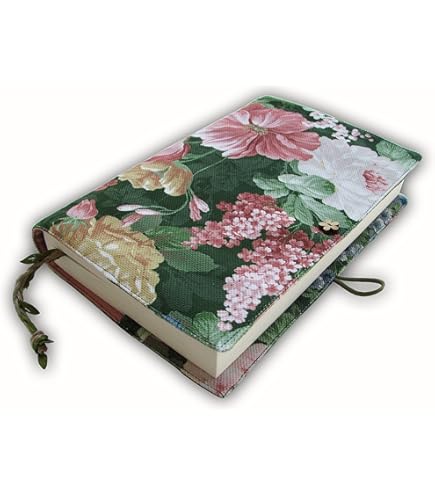 White Daisy Embroidered Book Sleeve - Padded Canvas Cover With Zipper & Front Pocket For Paperbacks & E-Readers