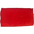 Cambik Unstitched Premium Soft Velvet Fabric Piece Decorative Cloth Material for Home Decor, Furnishing, Upholstery, Curtains, Cushions, Pillow and Craft (5 Meter, Red), Halloween;Solid