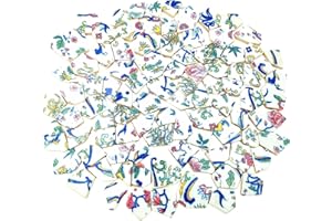 BTMIEY Carreaux de mosaïque en céramique et porcelaine - 500 g - Carreaux de mosaïque irréguliers cassés pour loisirs créatifs, sol, cuisine, piscine, pots de fleurs (porcelaine 09)