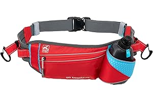 Kurgo Ceinture Mains Libres de Course, Ceinture de Promenade, réfléchissante, réglable, avec Une Bouteille d'eau, Course et randonnée