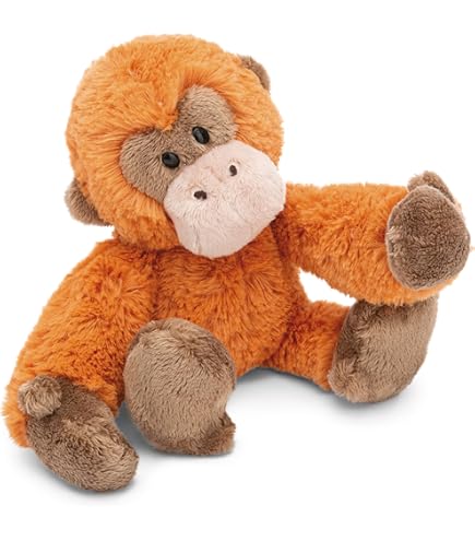 Apricot Lamb Happy Monkey Plush Toy - 9 Inch Soft Stuffed Animal For Kids (Brown)