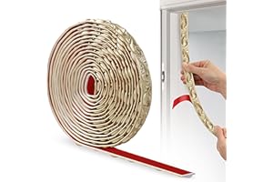 JUNART Bande Décorative en PVC, 600cm×2cm, Bordure de Papier Peint 3D, Frise Murale Adhesive, Convient our les Linteaux, les Plinthes, les Armoires, les Revêtements Muraux(Champagne Gold)