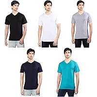 YAZHI Men's Regular Fit T-Shirt(Pack of 5)
