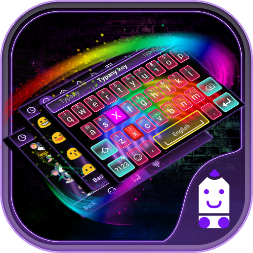Rainbow Neon Theme&Emoji Keyboard Amazon.co.uk Appstore for Android