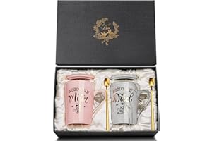 Doublewhale Mum and Dad Mugs, Dad Gifts, Mum Gifts, Birthday Gifts for Dad Mom from Daughter Son, New Parents Gifts for Anniversary, Birthday, New Mum Dad Gifts, 14OZ Ceramic Coffee Cup