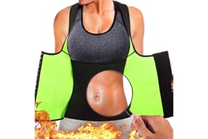 Chumian Neoprene Waist Trainer Corset Sauna Sweat Vest Weight Loss Slimming Body Shaper Workout Tank Tops Women