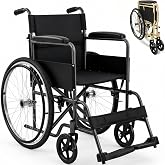 Mobiclinic&reg;, Wheelchair, Foldable, Denver, Seat 46 cm, Manual Brake, Removable Backrest, Folding Footrest, Resistant, Lightwe