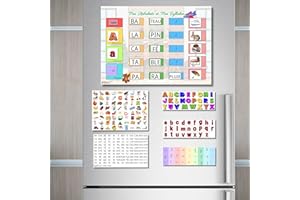 IPEAU Jouet Syllabes Maternelle Montessori Méthode Syllabique Magnétique-Apprendre à Lire Alphabet Pictogramme Méthode de Lecture Enfants 3 à 8 Ans PS CP-Cadeau Fille et Garçon-Activités Pédagogie