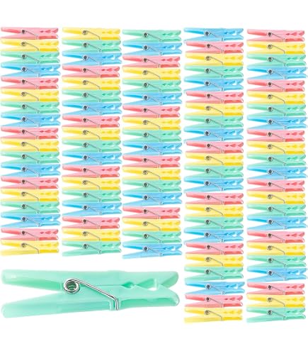 30 Farbige Wäscheklammern Aus PVC-beschichtetem Stahl – Wasserfest, Rostfrei, 5,1 Cm, Für Wäsche, Lebensmittel, Büro