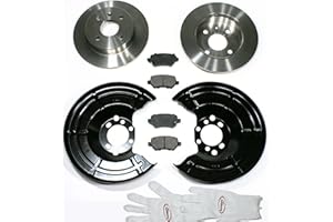 Autoparts-Online Set 60010394 Bremsscheiben 4-Loch/Bremsen + Bremsklötze + Spritzbleche für hinten/für die Hinterachse